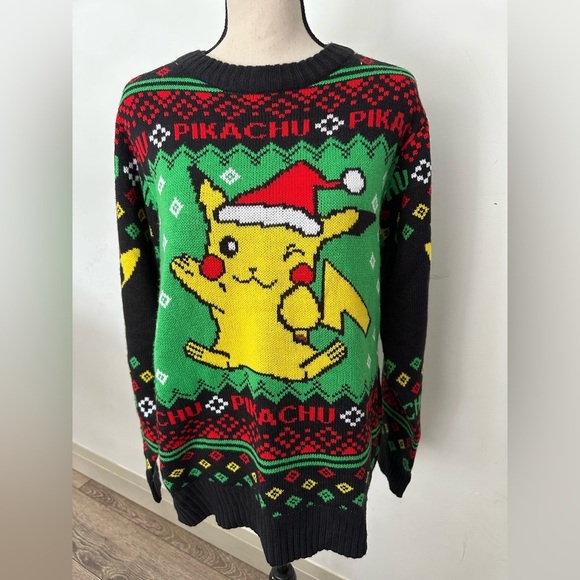 Pokémon Pikachu Christmas Ugly Sweater L/XL - Picture 1 of 3